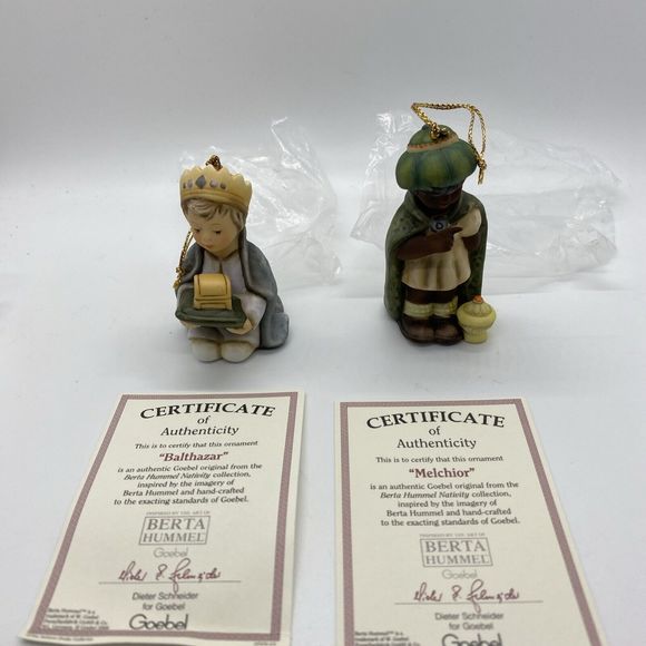 1996 Goebel Studio Berta Hummel Nativity Set - 6 - Cards & Boxes 3 Kings, Jesus - Picture 16 of 16